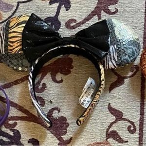 Disney Parks Animal Print Minnie Ears Headband